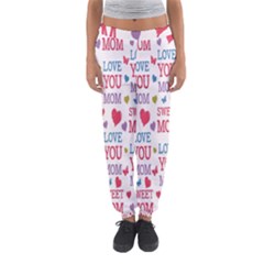 Love Mom Happy Mothers Day I Love Mom Graphic Women s Jogger Sweatpants by Vaneshop