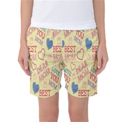 Love Mom Happy Mothers Day I Love Mom Graphic Pattern Women s Basketball Shorts by Vaneshop