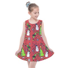 Santa Snowman Gift Holiday Kids  Summer Dress