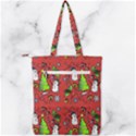 Santa Snowman Gift Holiday Double Zip Up Tote Bag View2