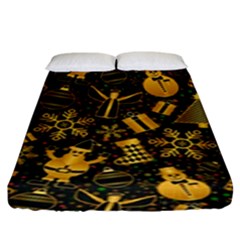 Christmas Background Fitted Sheet (king Size) by Pakjumat