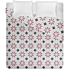 Tile Pattern Design Flowers Duvet Cover Double Side (california King Size) by Pakjumat