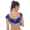 Psychedelic Mushrooms Psicodelia Dream Blue Cap Sleeve Ring Bikini Top View2