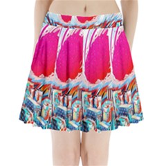 Artistic Psychedelic Art Pleated Mini Skirt by Modalart