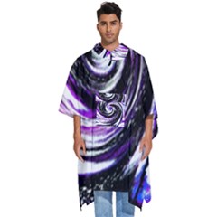 Canvas Acrylic Digital Design Men s Hooded Rain Ponchos