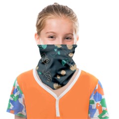 Flower Leaves Pattern Seamless Face Covering Bandana (kids)