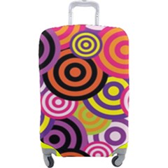 Abstract Circles Background Retro Luggage Cover (large)