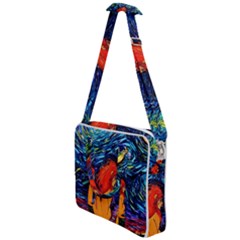 Lion Art Starry Night Van Gogh Cross Body Office Bag by Modalart