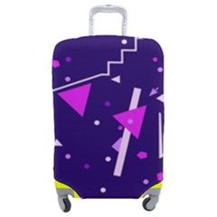 Purple Blue Geometric Pattern Luggage Cover (medium) by Pakjumat