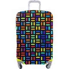 Geometric Colorful Square Rectangle Luggage Cover (large) by Pakjumat