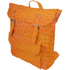 Orange Mosaic Structure Background Buckle Up Backpack by Hannah976