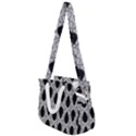 Pattern Beetle Insect Black Grey Rope Handles Shoulder Strap Bag View1