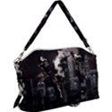 City Night Moon Skyline Skyscraper Canvas Crossbody Bag View1