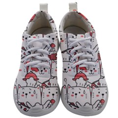 Cute Cat Chef Cooking Seamless Pattern Cartoon Mens Athletic Shoes by Bedest