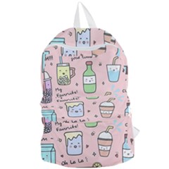 Drink Cocktail Doodle Coffee Foldable Lightweight Backpack by Apen