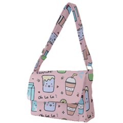 Drink Cocktail Doodle Coffee Full Print Messenger Bag (s) by Apen