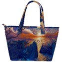 Digital Art Fantasy Impressionism Painting Ship Boat Psychedelic Peacock Mushroom Flamingos Hipwreck Back Pocket Shoulder Bag  View2