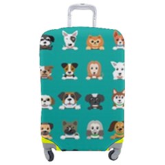 Different Type Vector Cartoon Dog Faces Luggage Cover (medium) by Bedest