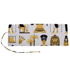 Egypt Symbols Decorative Icons Set Roll Up Canvas Pencil Holder (s) by Bedest