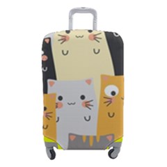 Seamless Pattern Cute Cat Cartoons Luggage Cover (small) by Bedest