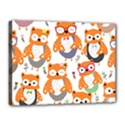 Cute Colorful Owl Cartoon Seamless Pattern Canvas 16  x 12  (Stretched) View1