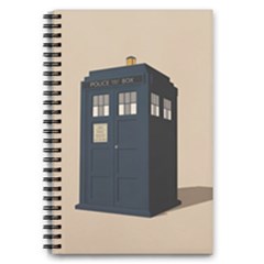 Tardis Doctor Who Minimal Minimalism 5 5  X 8 5  Notebook by Cendanart