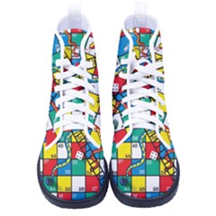 Snakes And Ladders Men s High-top Canvas Sneakers by Ket1n9