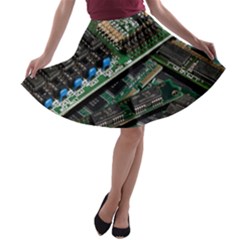 Computer Ram Tech - A-line Skater Skirt