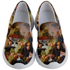 Abundance Of Fruit Severin Roesen Kids Lightweight Slip Ons by Hannah976
