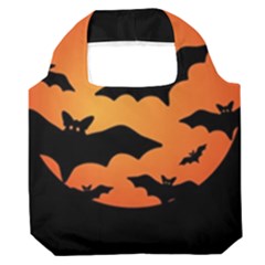 Halloween Bats Moon Full Moon Premium Foldable Grocery Recycle Bag by Cendanart