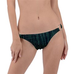 Green Matrix Code Illustration Digital Art Portrait Display Ring Detail Bikini Bottoms