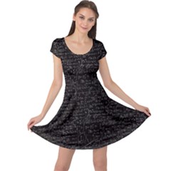 Math Formula Black & Gray Cap Sleeve Dress