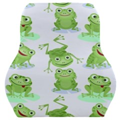 Cute Green Frogs Seamless Pattern Car Seat Back Cushion  by Bedest