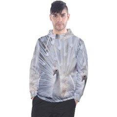 White Peacock Bird Men s Pullover Hoodie by Ndabl3x