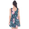 Cat Cute Flowers Leaves Pattern Scoop Neck Skater Dress View2