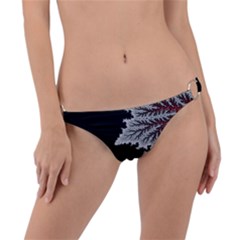 Purple Rose Retro Floral Flower Ring Detail Bikini Bottoms