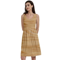 Light Wooden Texture, Wooden Light Brown Background Classic Skater Dress