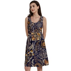 Paisley Texture, Floral Ornament Texture Classic Skater Dress