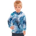 Dolphin Swimming Sea Ocean Kids  Hooded Pullover View1