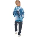 Dolphin Swimming Sea Ocean Kids  Hooded Pullover View2