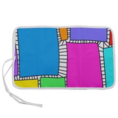 Shapes Texture Colorful Cartoon Pen Storage Case (s) by Cemarart