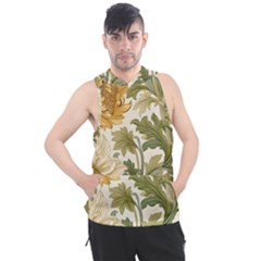 Flower Floral Pattern Floral Digital Paper Spring Flora Botanical Blossom Bloom Vintage Men s Sleeveless Hoodie