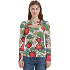 Strawberry-fruits Women s Cut Out Long Sleeve T-shirt