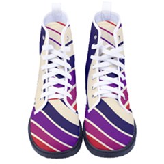 Angles Design Pattern Retro Women s High-top Canvas Sneakers