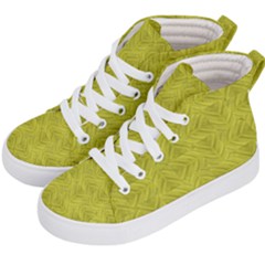 Stylized Botanic Print Kids  Hi-top Skate Sneakers