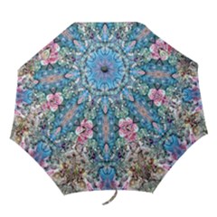 Turquoise Arabesque Folding Umbrellas