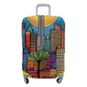 City New York Nyc Skyscraper Skyline Downtown Night Business Urban Travel Landmark Building Architec Luggage Cover (Small) View1