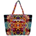 Gelb floral Zip Up Canvas Bag View3