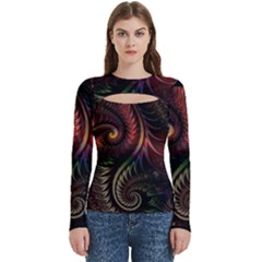 Fractal  Women s Cut Out Long Sleeve T-shirt