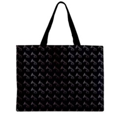 Vintage Turntable Graphic Motif Seamless Pattern Black Backgrond Zipper Mini Tote Bag